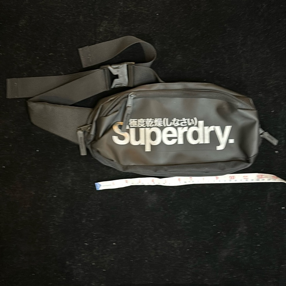 Superdry black  12X6 belt bag